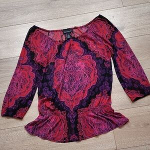 INC International Concepts Ladies Dressy Blouse,  Ladies Size Medium